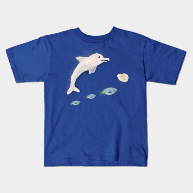 A dolphin and is friends Kids T-Shirt by CoteCreation